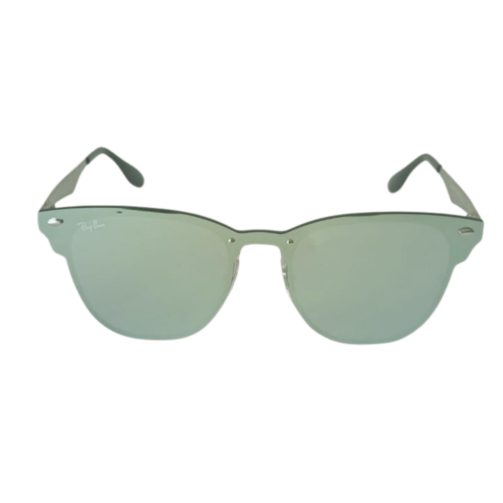 Lentes Ray-Ban Clubmaster Blaze PLATA VERDE ESPEJADO