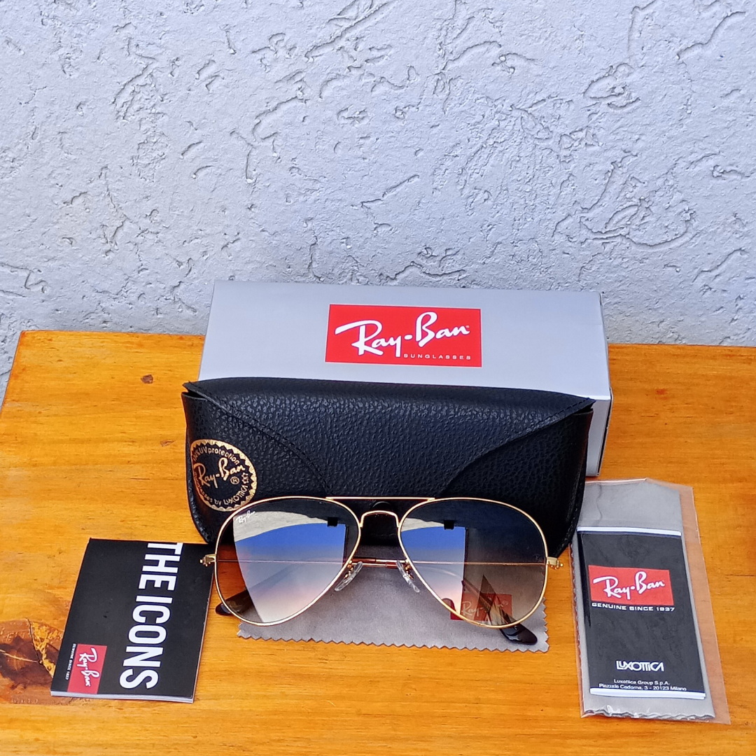 Lentes Ray-Ban Aviador Gold Brown Medium
