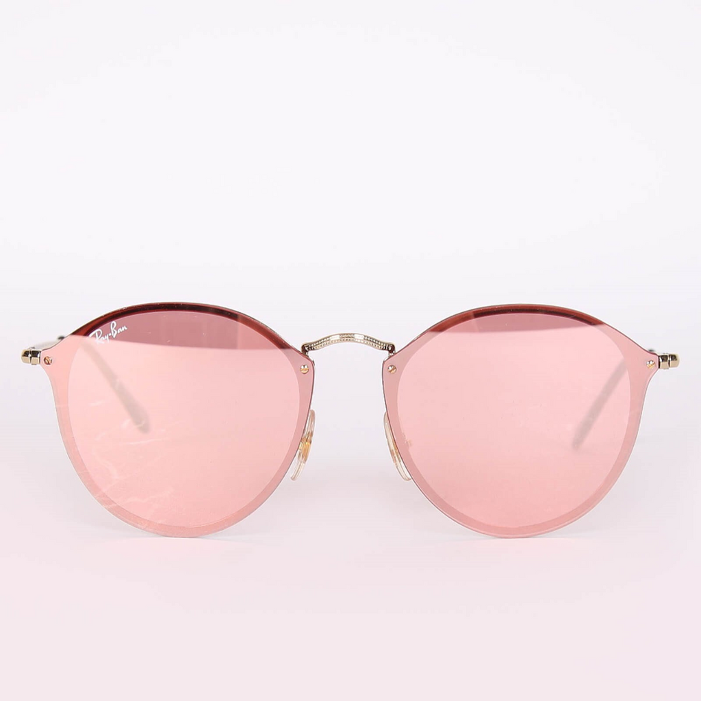 Lentes Ray-Ban BLAZE ROUND ROSA ESPEJADO