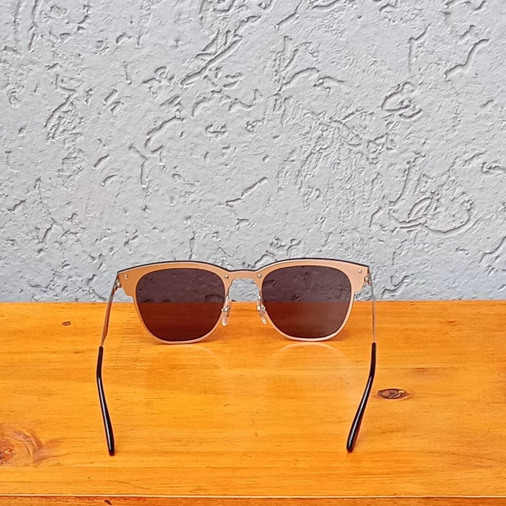 Lentes Ray-Ban Clubmaster Blaze PLATA VERDE ESPEJADO