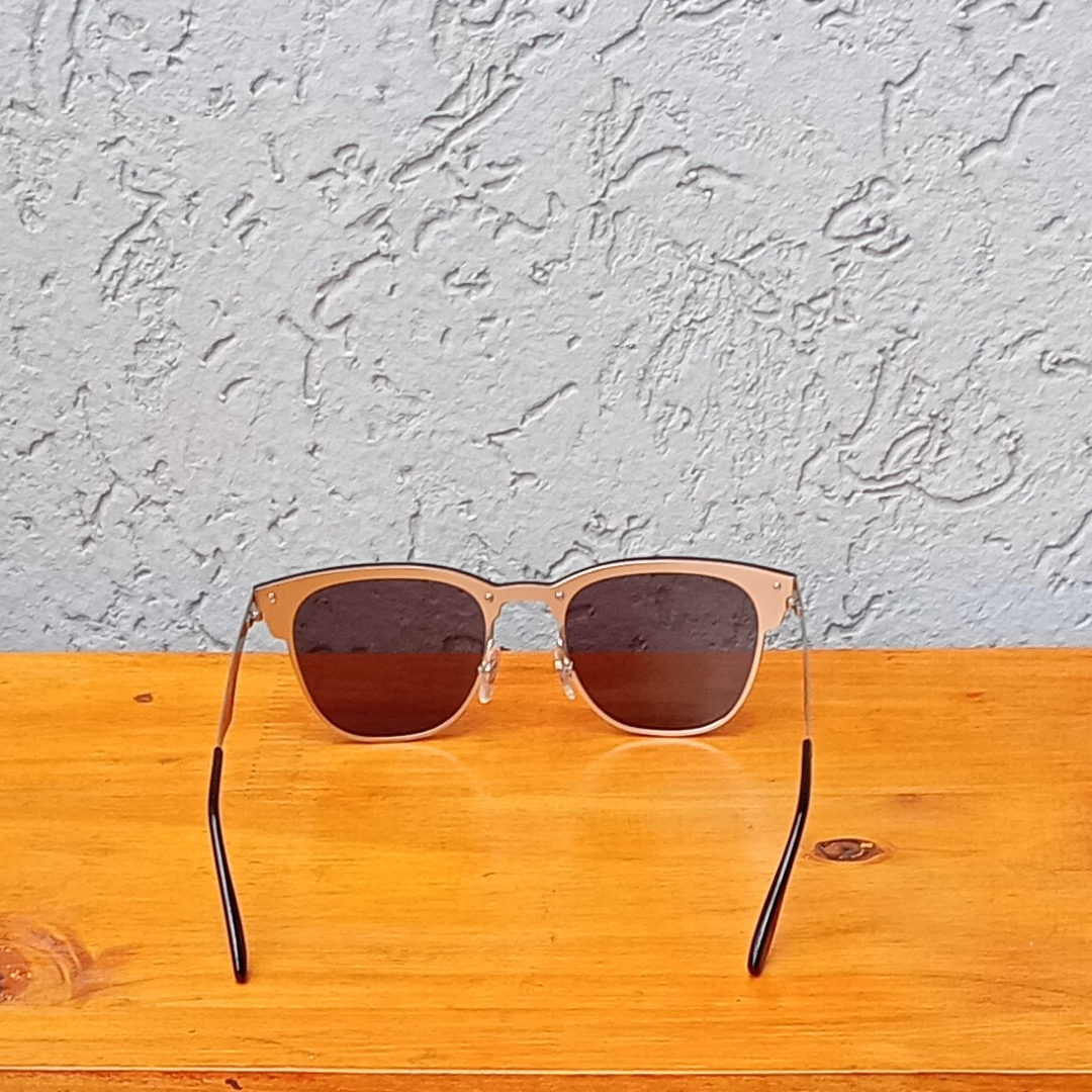 Lentes Ray-Ban Clubmaster Blaze PLATA VERDE ESPEJADO