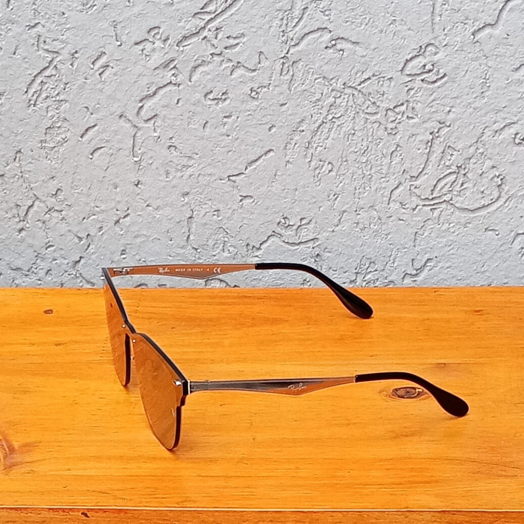 Lentes Ray-Ban Clubmaster Blaze PLATA VERDE ESPEJADO