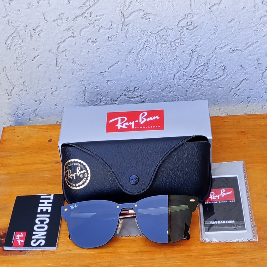 Lentes Ray-Ban BLAZE CLUBMASTER DORADO VERDE