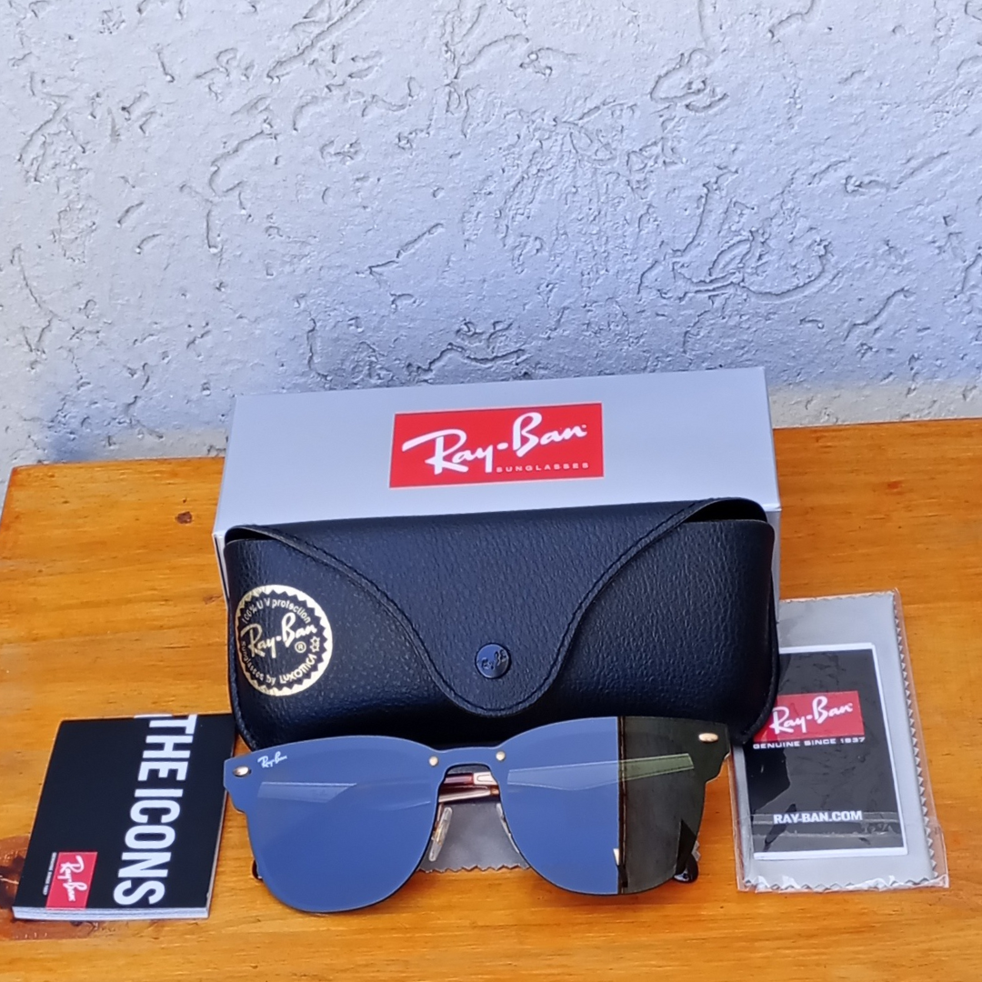 Lentes Ray-Ban BLAZE CLUBMASTER DORADO VERDE