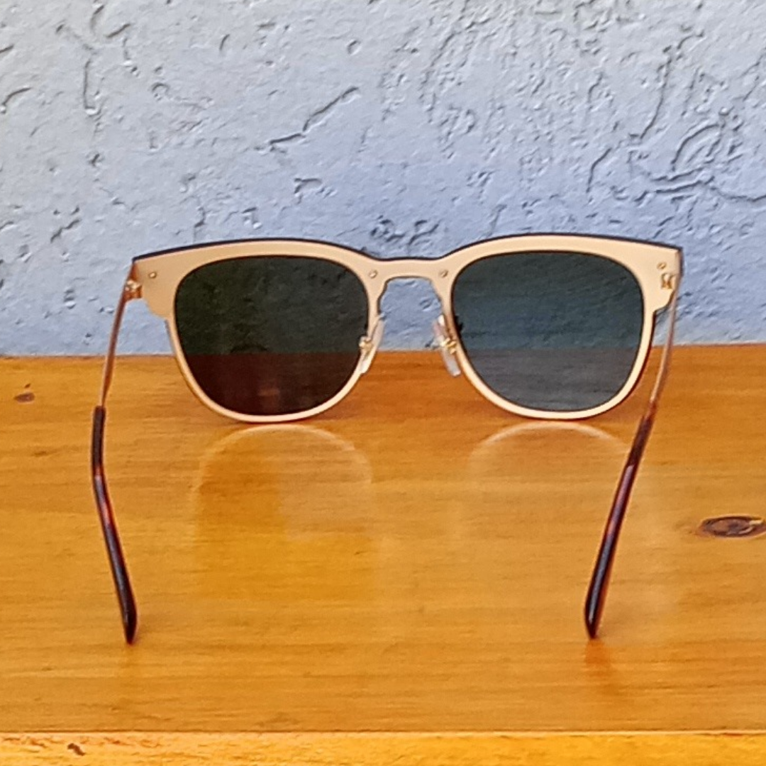 Lentes Ray-Ban BLAZE CLUBMASTER DORADO VERDE