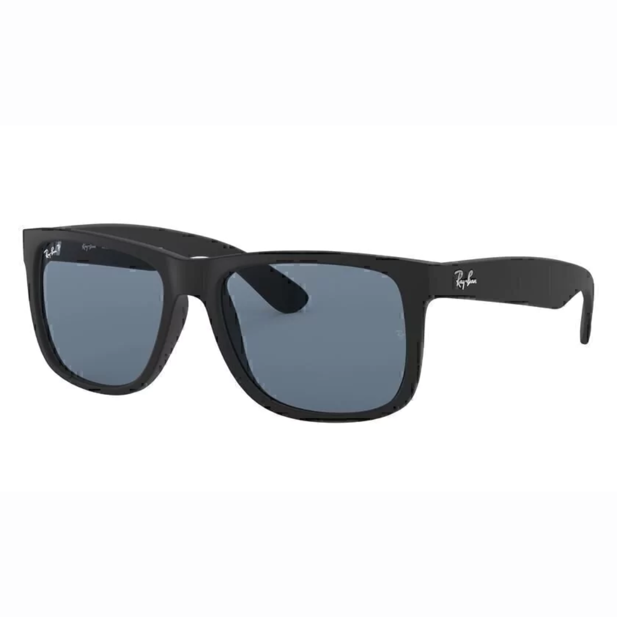 Lentes Ray ban Justin Negro Mate Celeste Polarizado