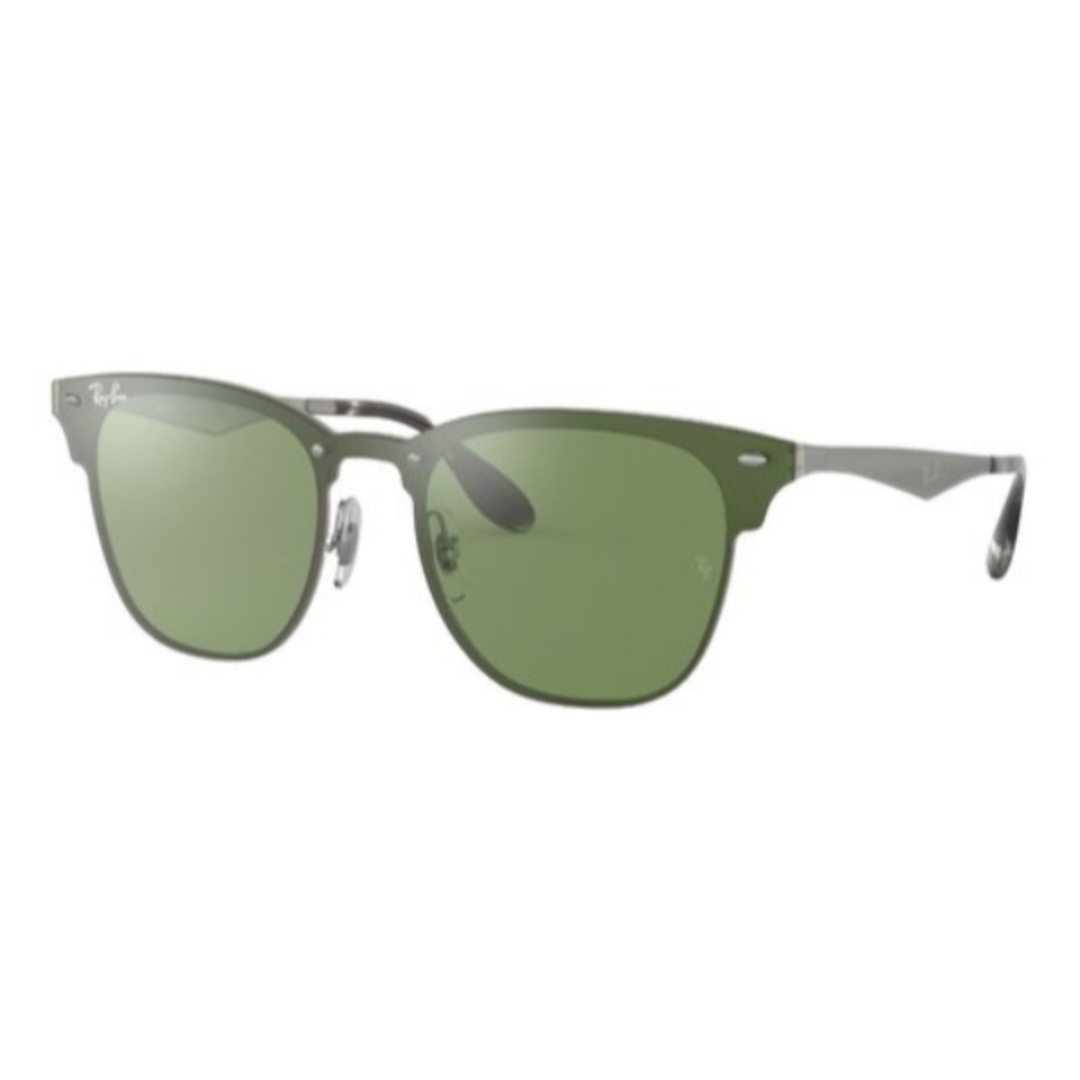 Lentes Ray-Ban Clubmaster Blaze PLATA VERDE ESPEJADO
