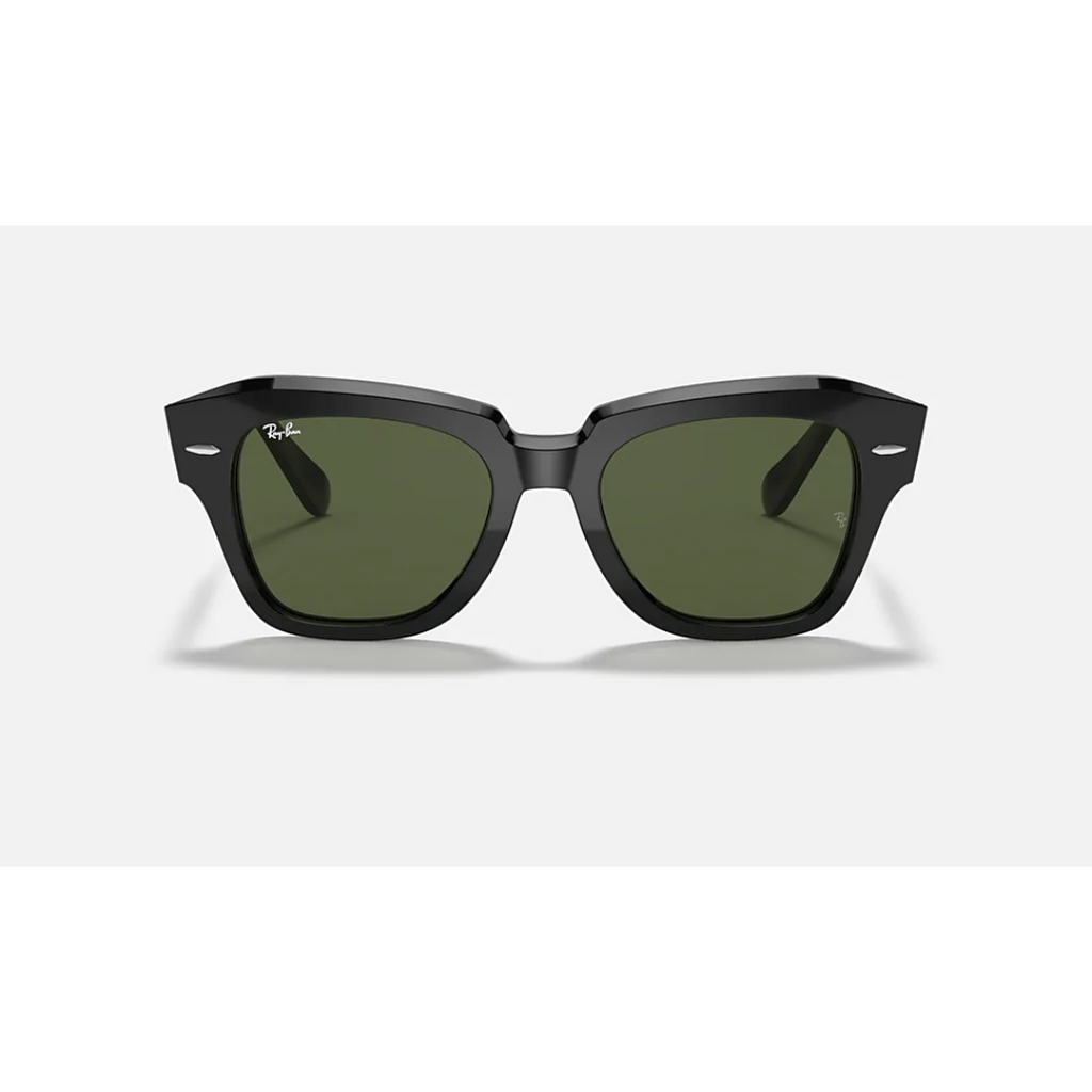 Lentes Ray-Ban STATE STREET – Negro con lentes Celeste