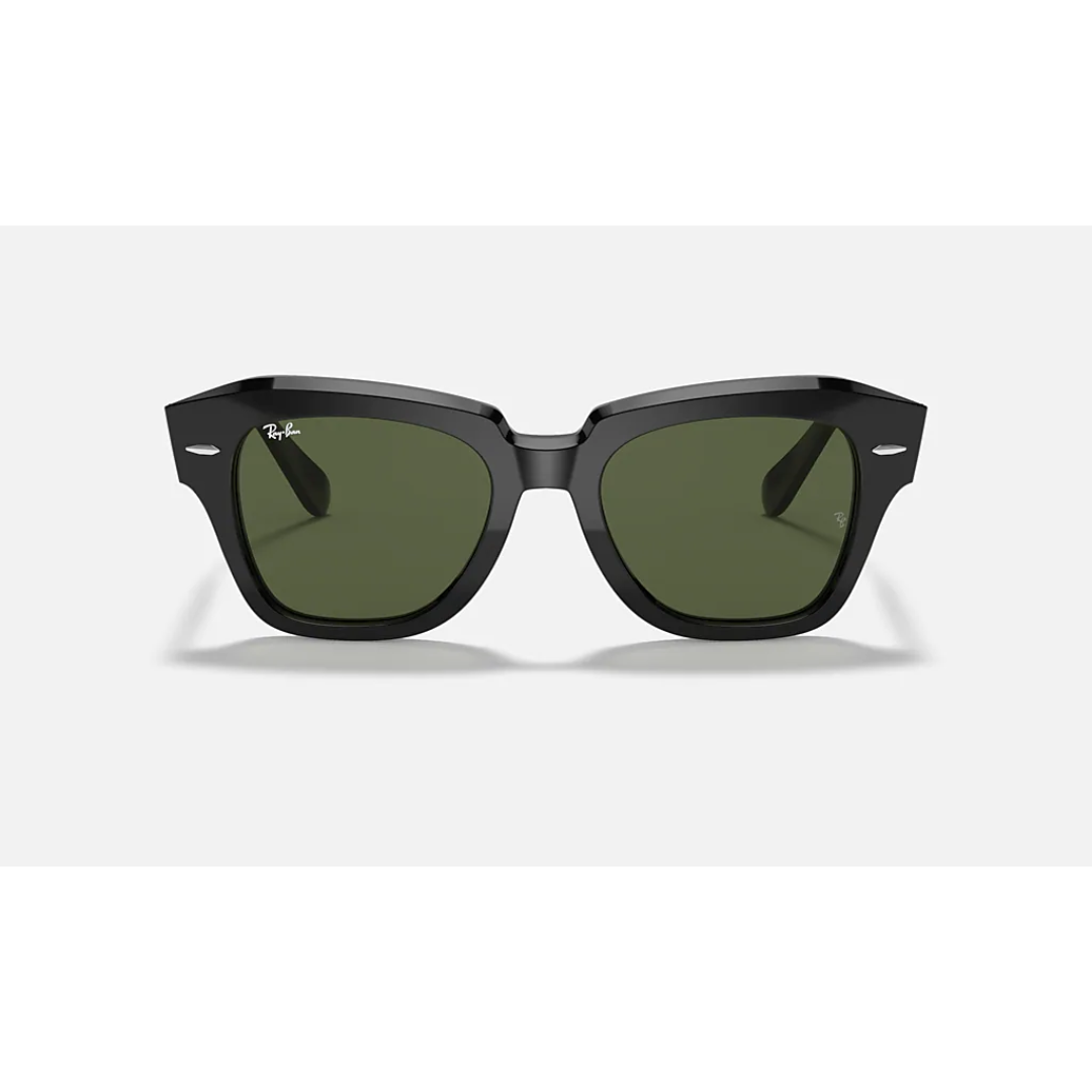 Lentes Ray-Ban STATE STREET – Negro con lentes Celeste