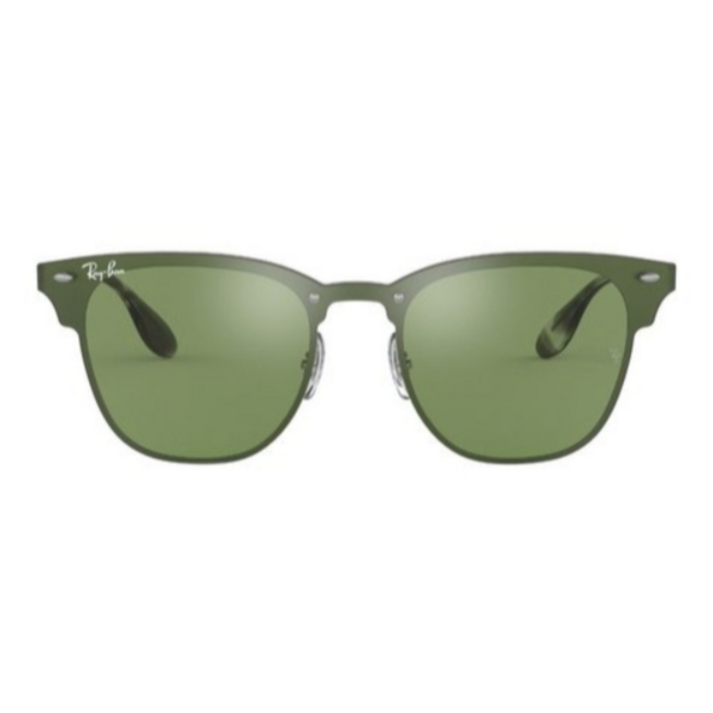 Lentes Ray-Ban Clubmaster Blaze PLATA VERDE ESPEJADO