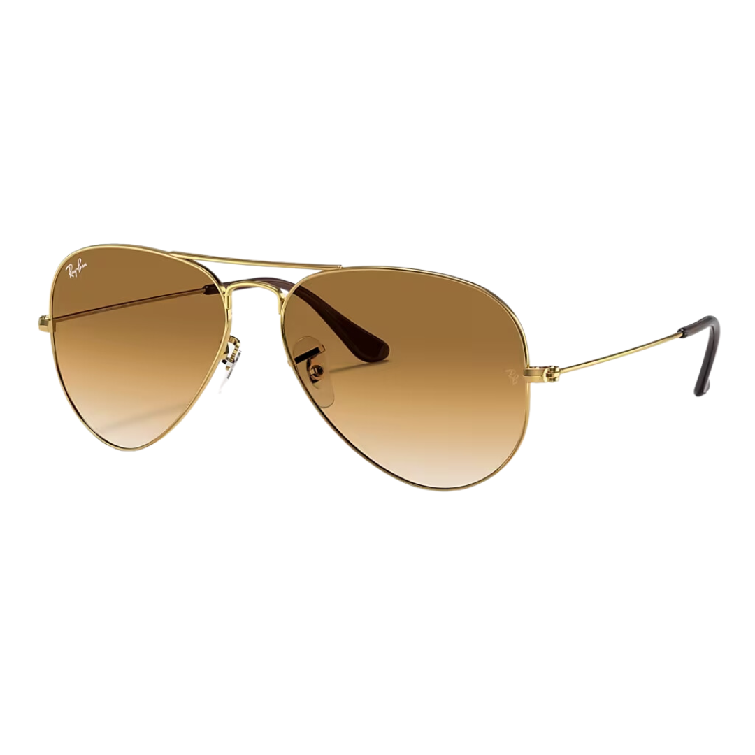 Lentes Ray-Ban Aviador Gold Brown Medium