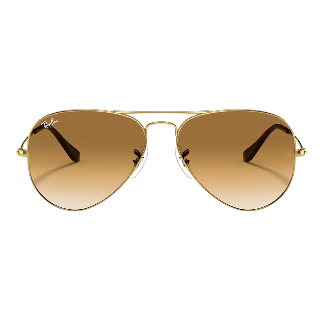 Lentes Ray-Ban Aviador Gold Brown Medium